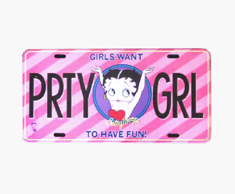 betty boop license plate