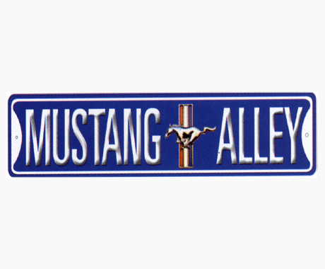 mustang street sign